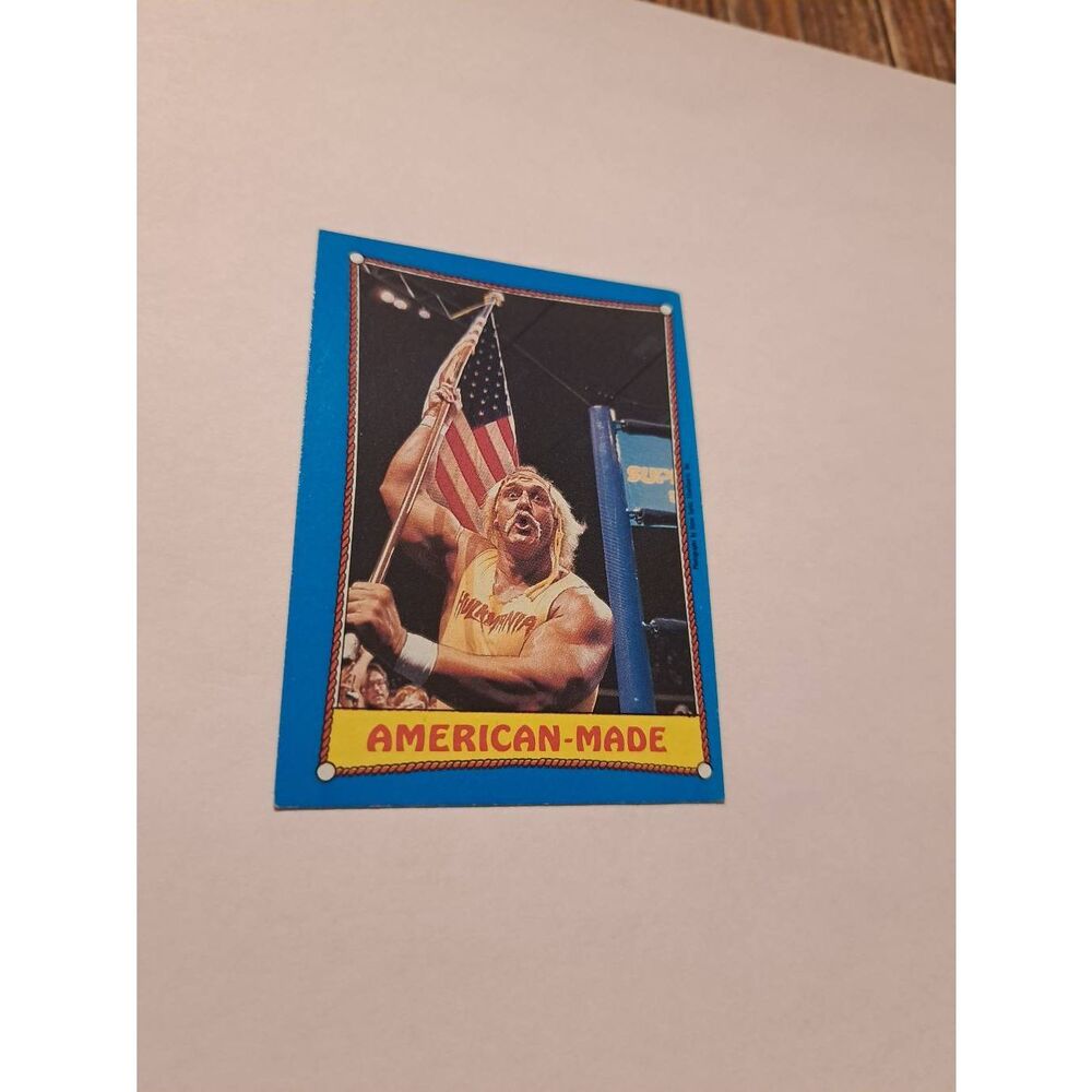 1987 Topps WWF Hulk Hogan #35 American Made Wrestling Trading Card Vintage